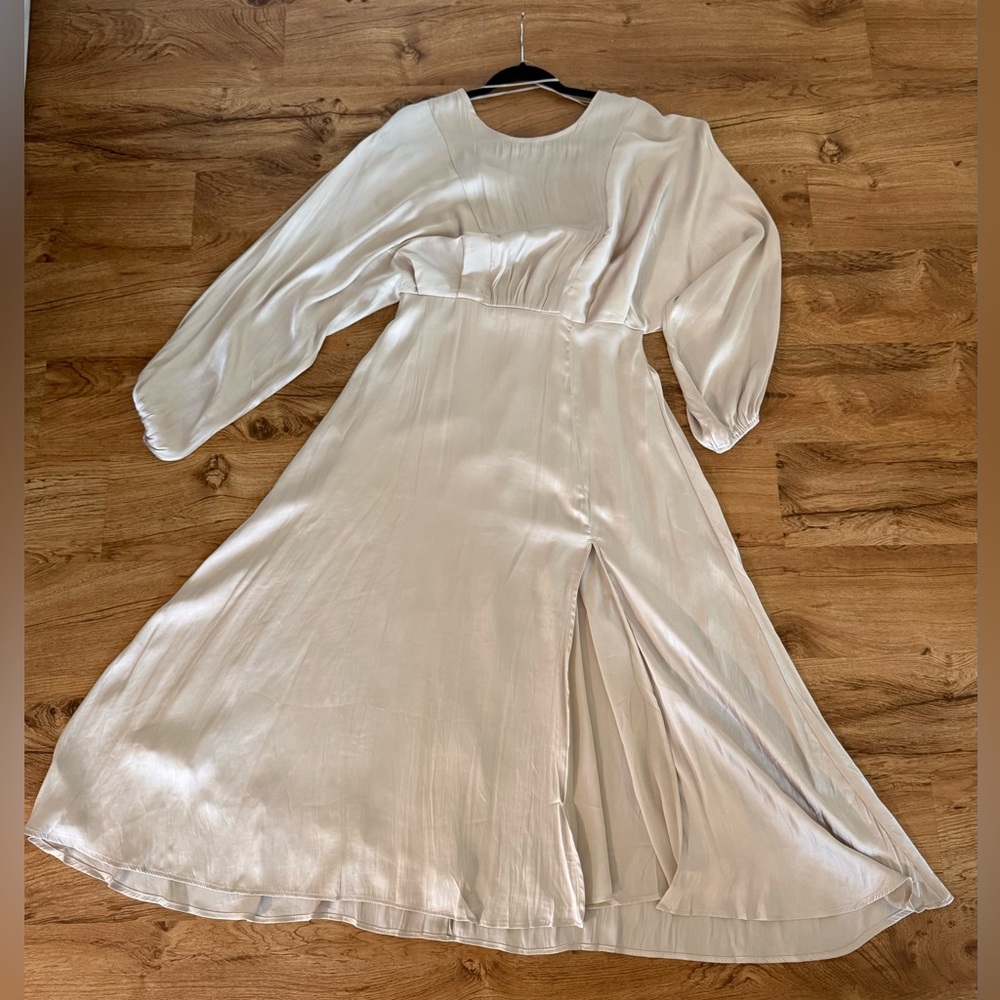 ASTR the Label Marin Dolman Midi Dress - champagne color